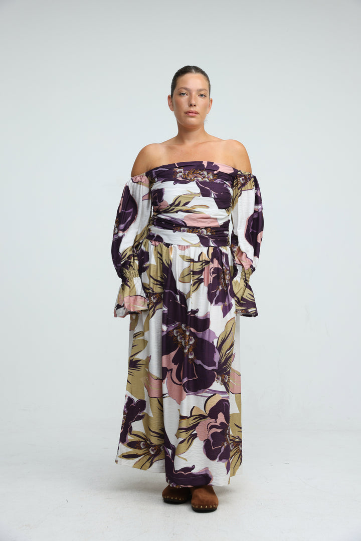 Merveille Grey Floral Dress