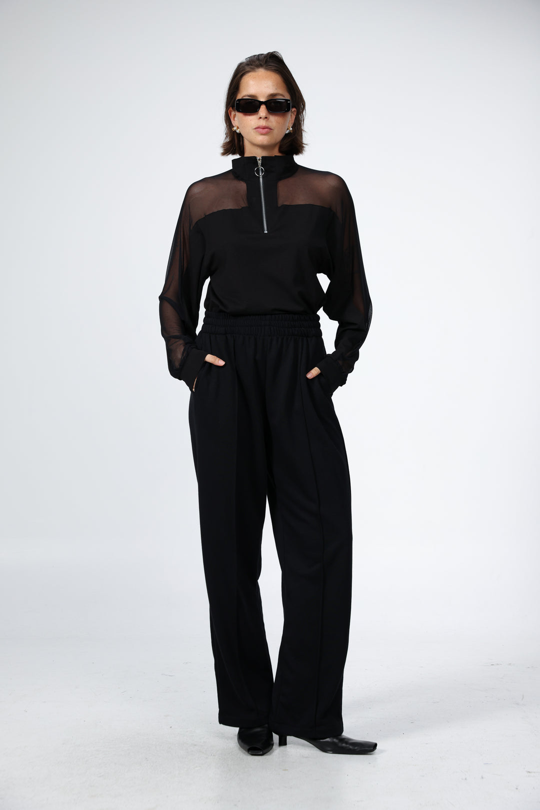 Adam Black Mesh Polo