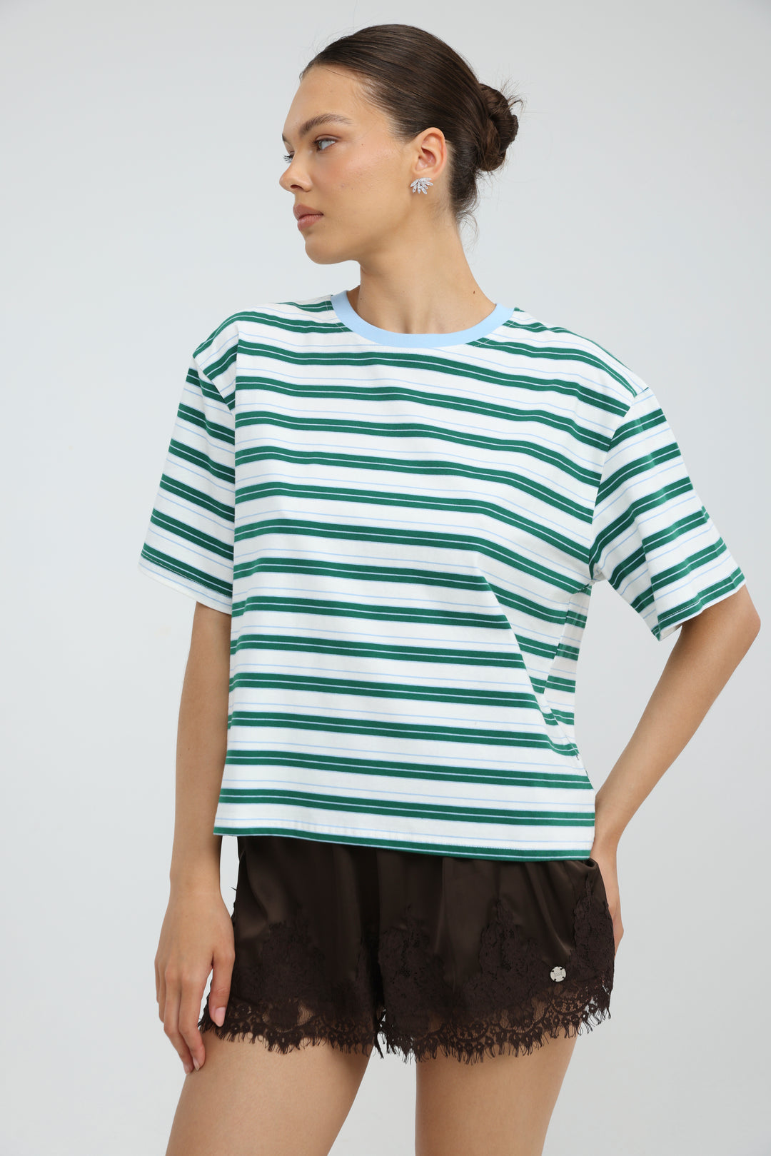 Just Green/Blue Striped T-Shirt