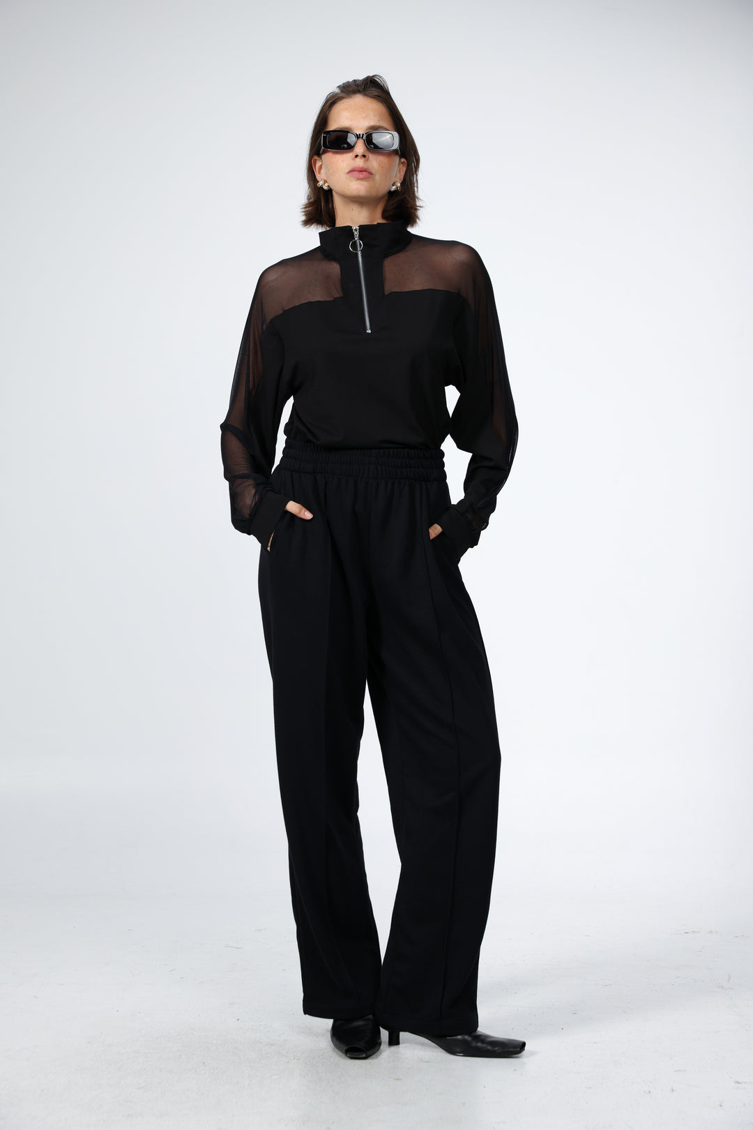 Adam Black Mesh Polo