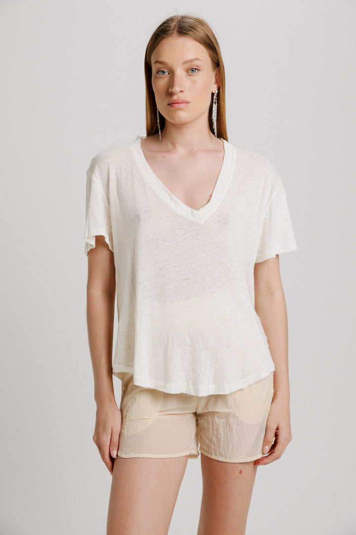 Solid Base Cream V T-Shirt