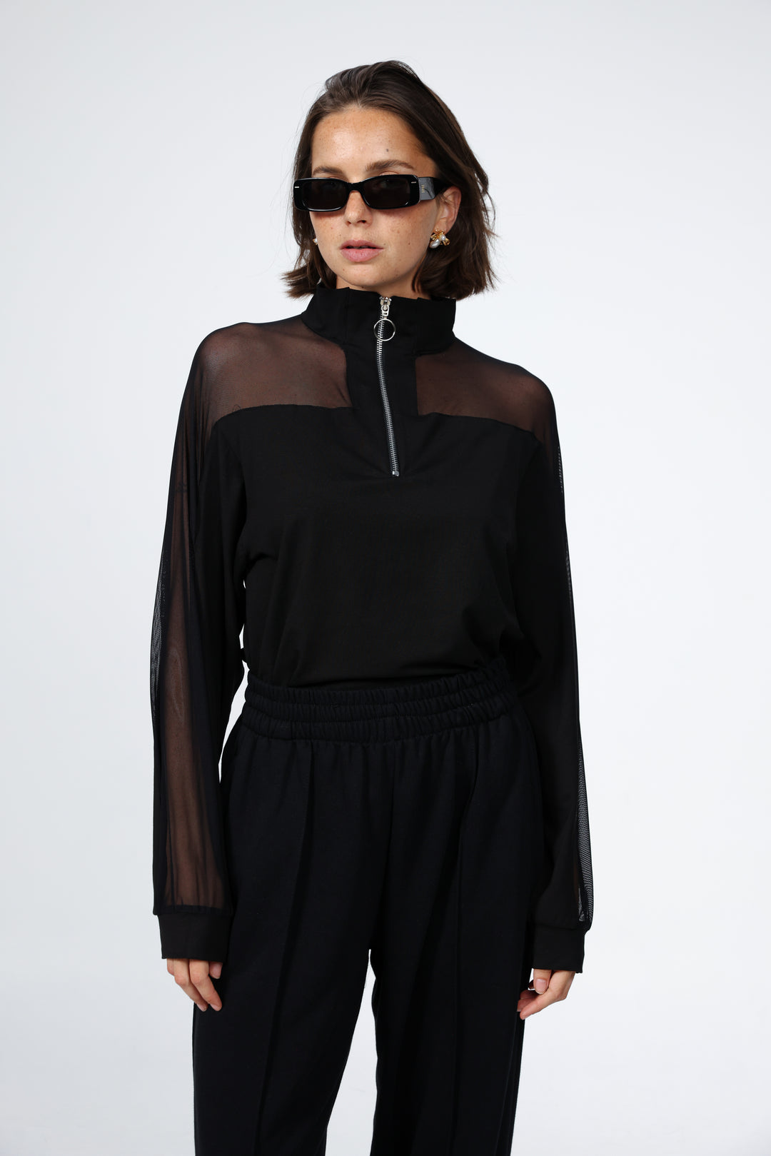 Adam Black Mesh Polo
