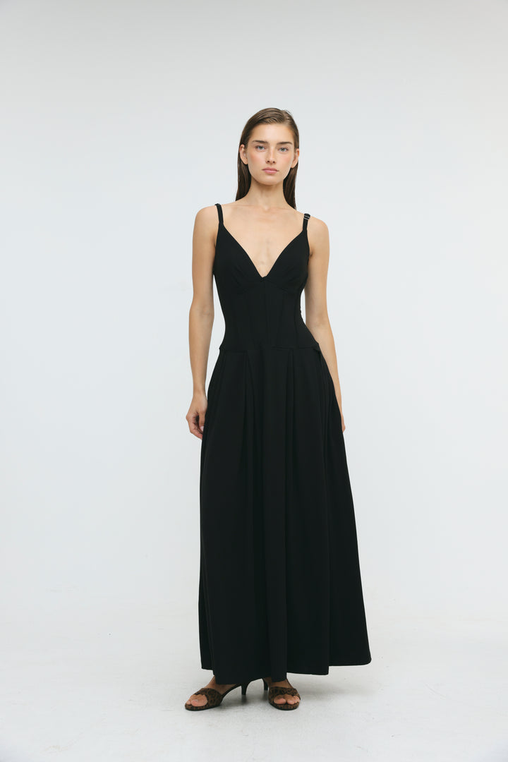 Sunray Black Dress