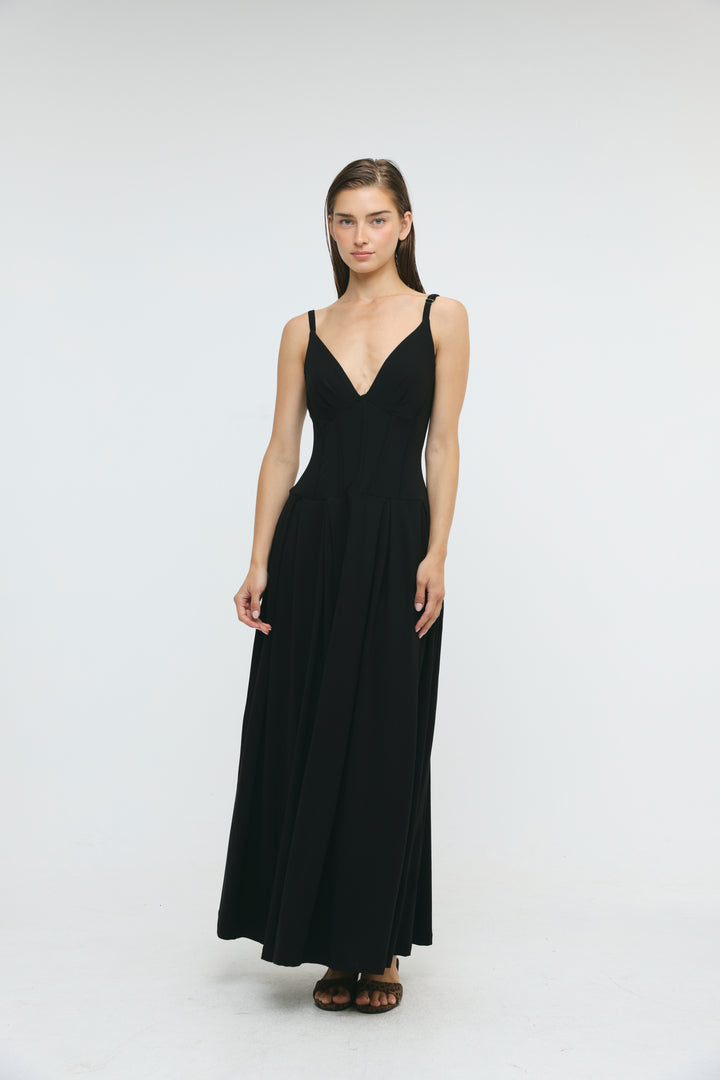 Sunray Black Dress