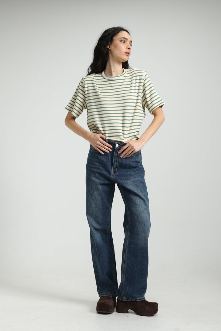Gifted Green Striped T-Shirt