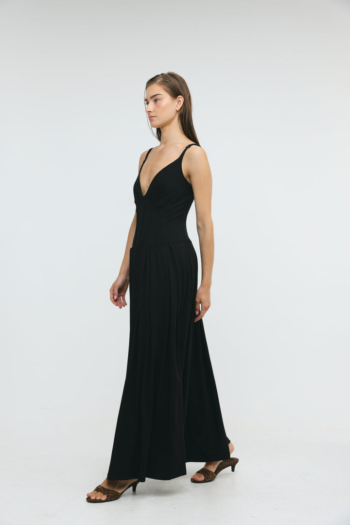 Sunray Black Dress