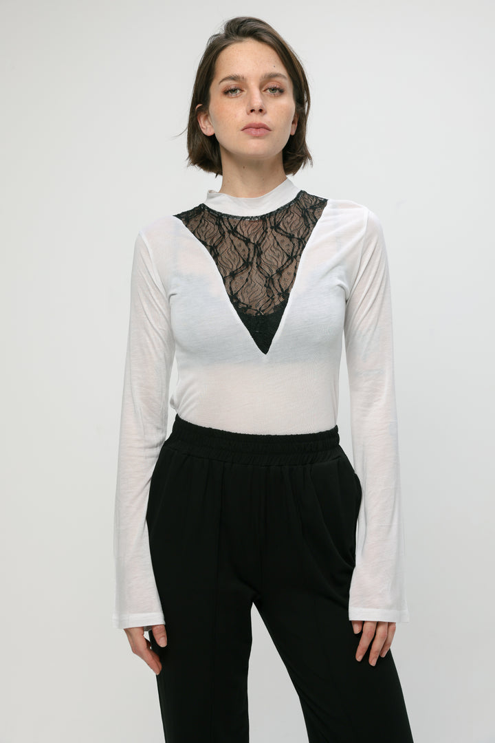 Libat White Mix Shirt