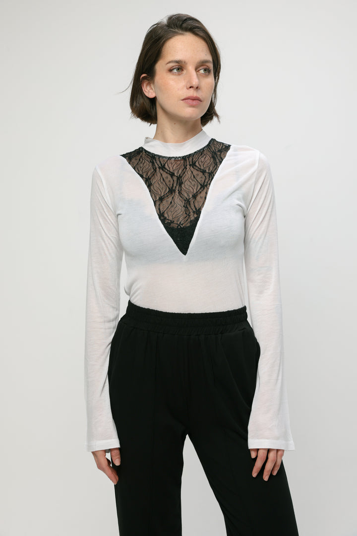 Libat White Mix Shirt