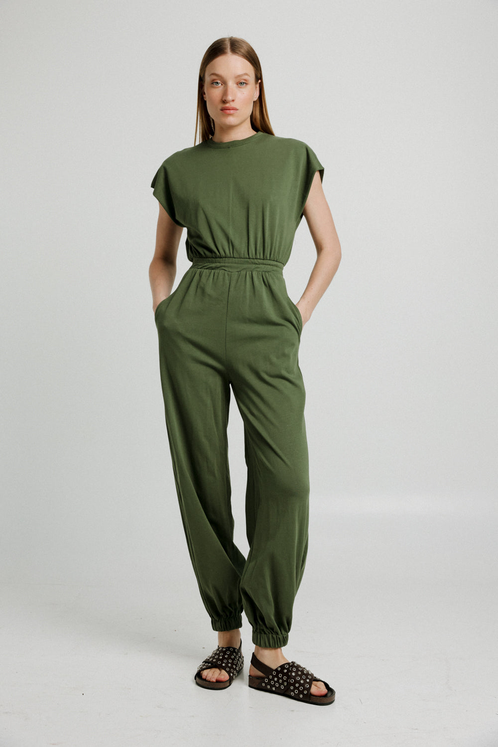 Vibes Green Jumpsuit