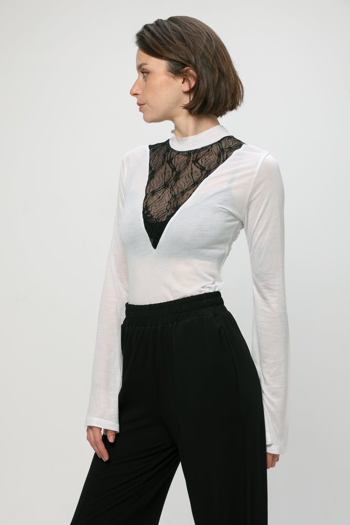 Libat White Mix Shirt