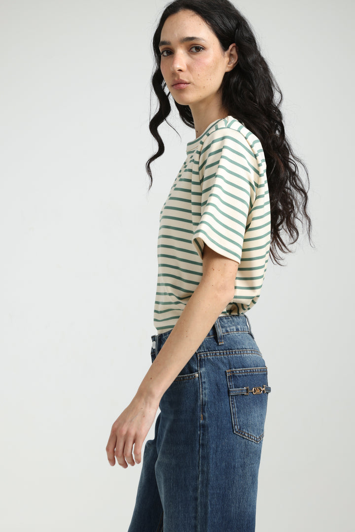 Gifted Green Striped T-Shirt