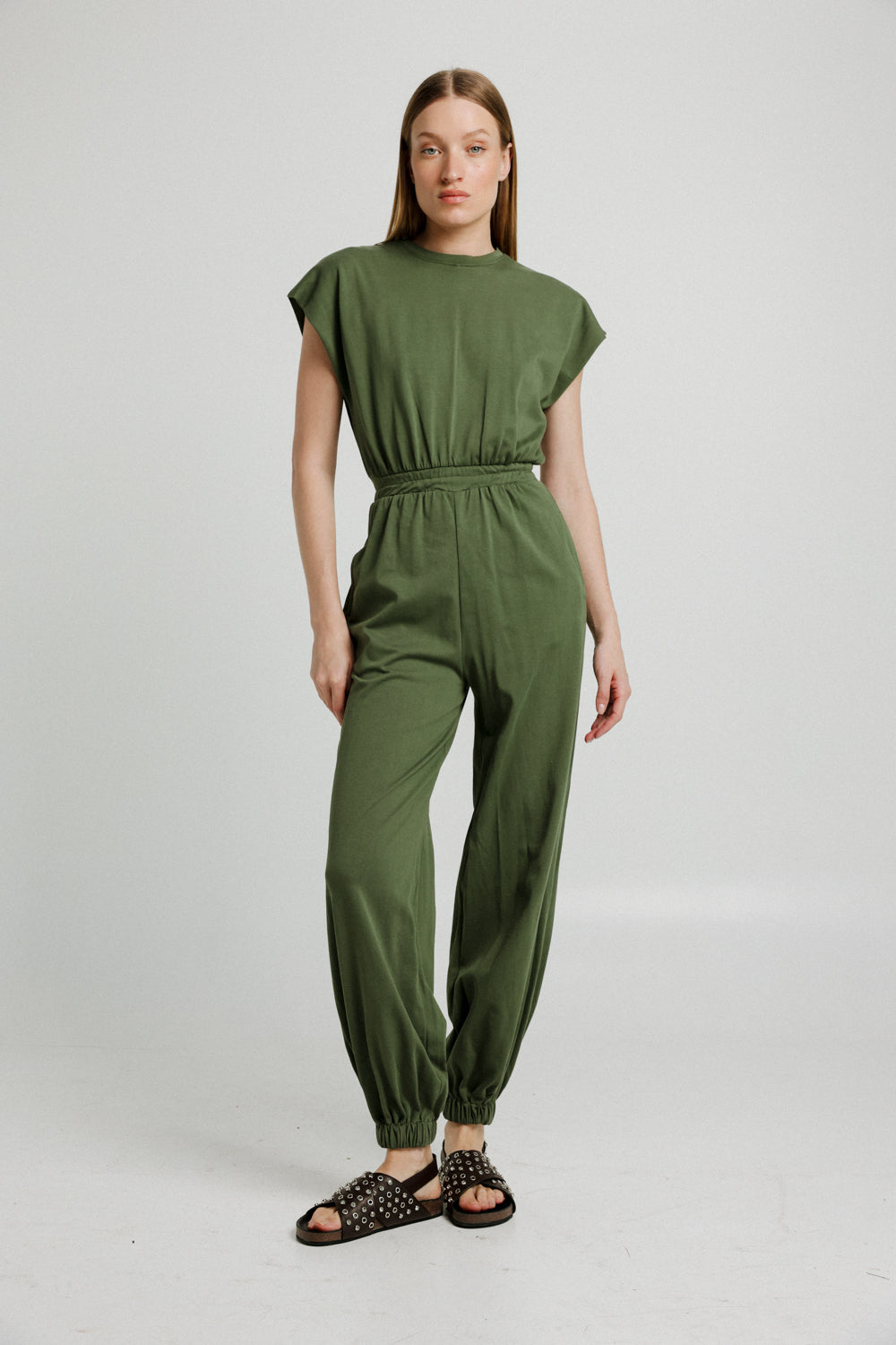 Vibes Green Jumpsuit