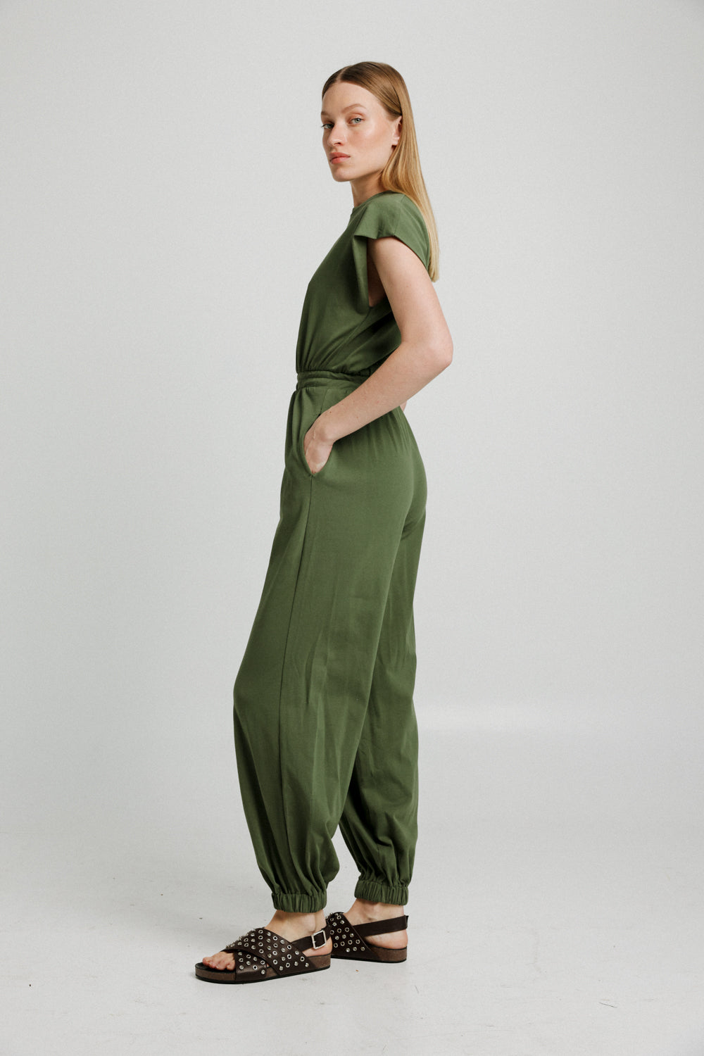 Vibes Green Jumpsuit