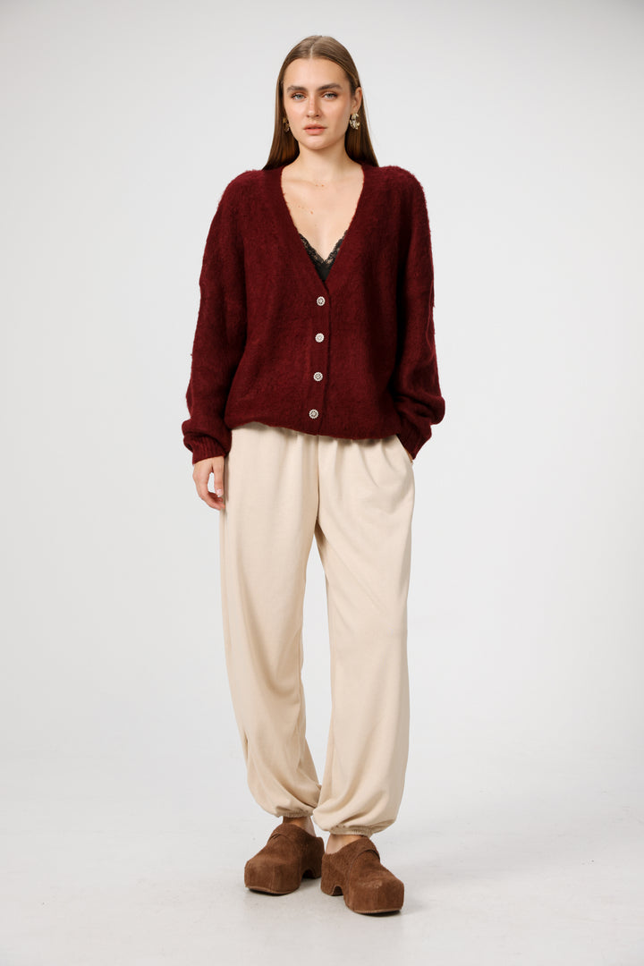 Diary Wine Cardigan