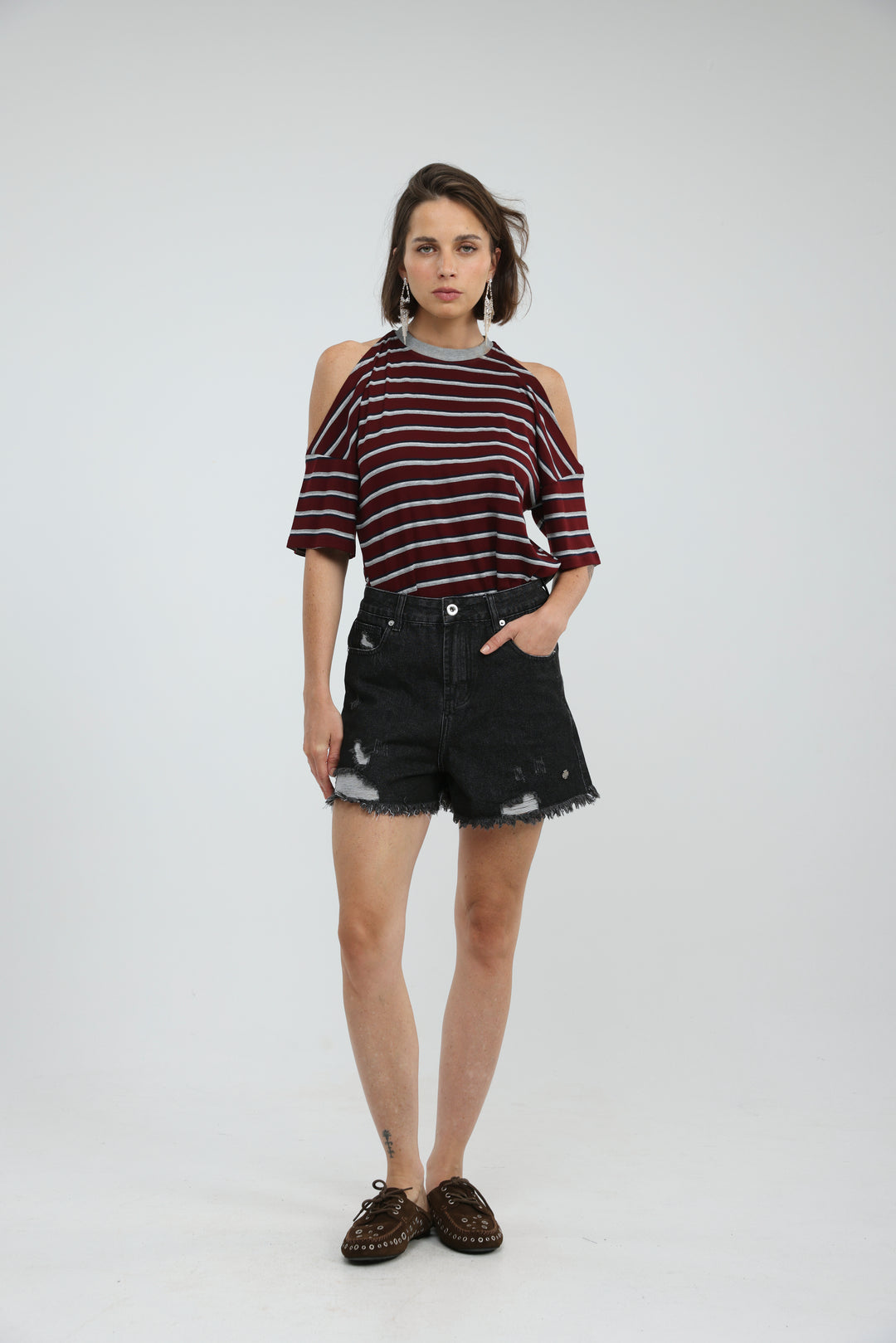 Dune Wine Striped T-Shirt