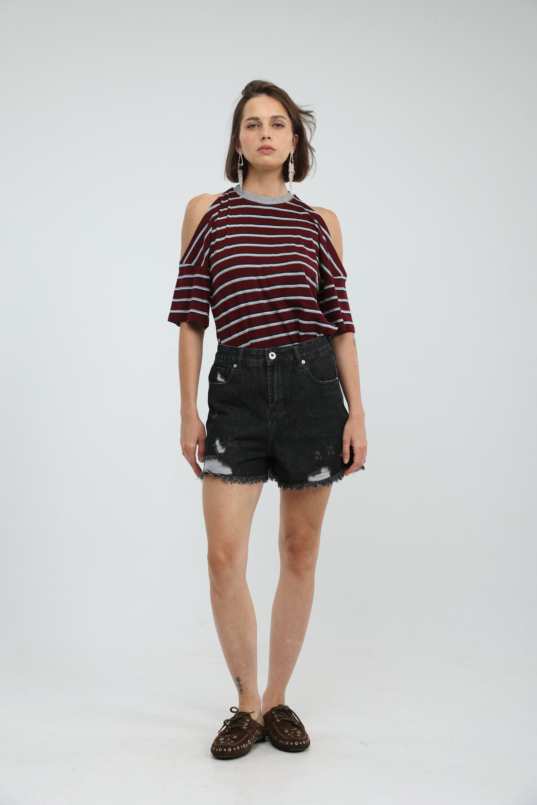 Dune Wine Striped T-Shirt