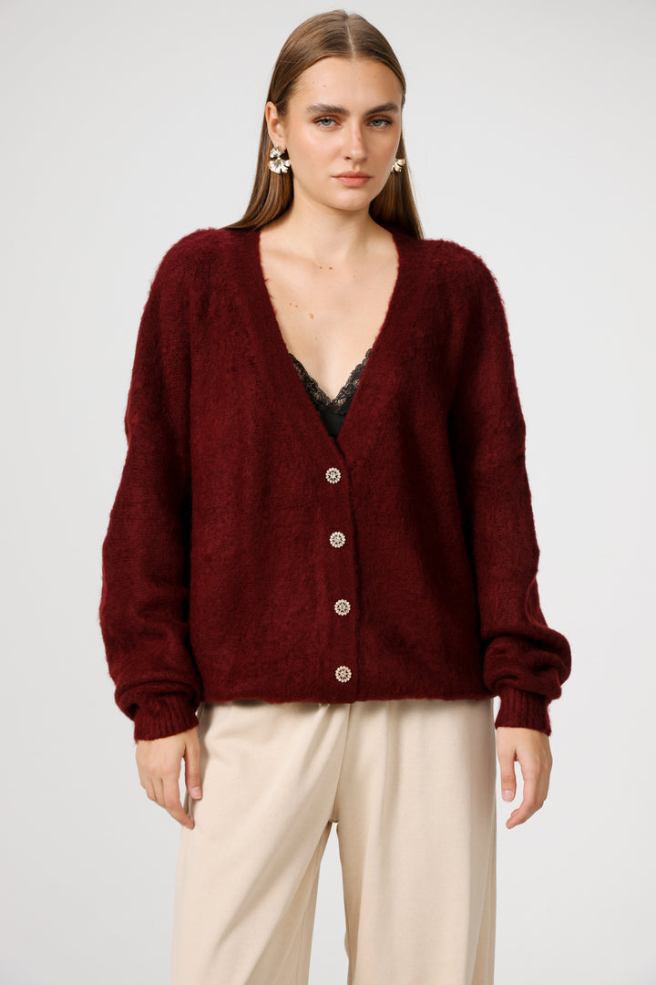 Diary Wine Cardigan