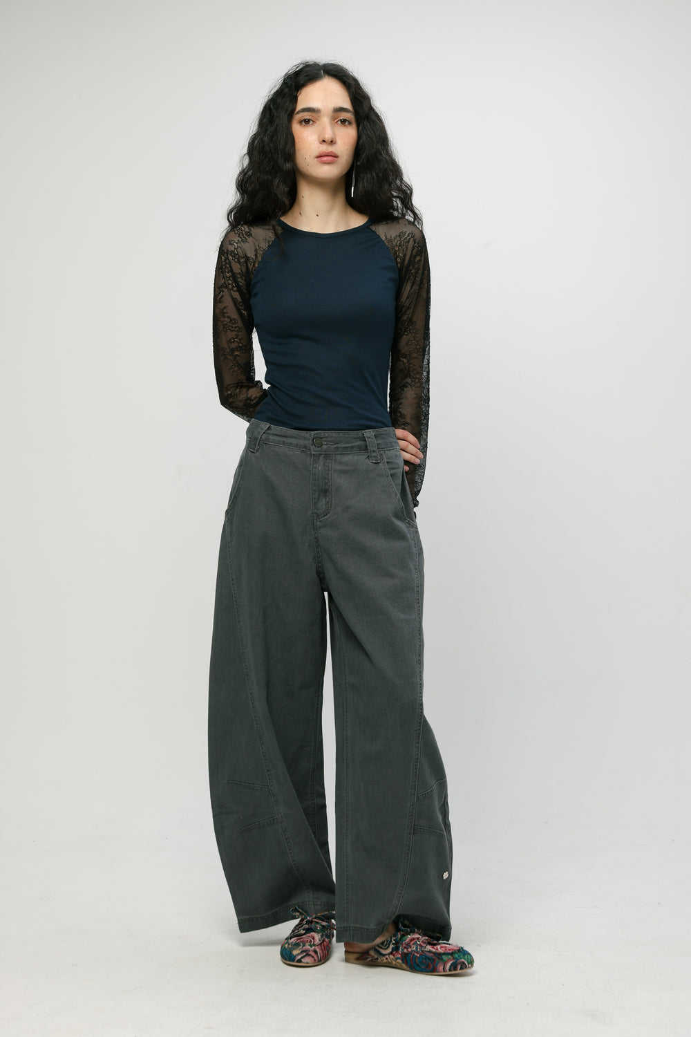 מכנס ג'ינס אפור לנשים Star 123 Grey Denim