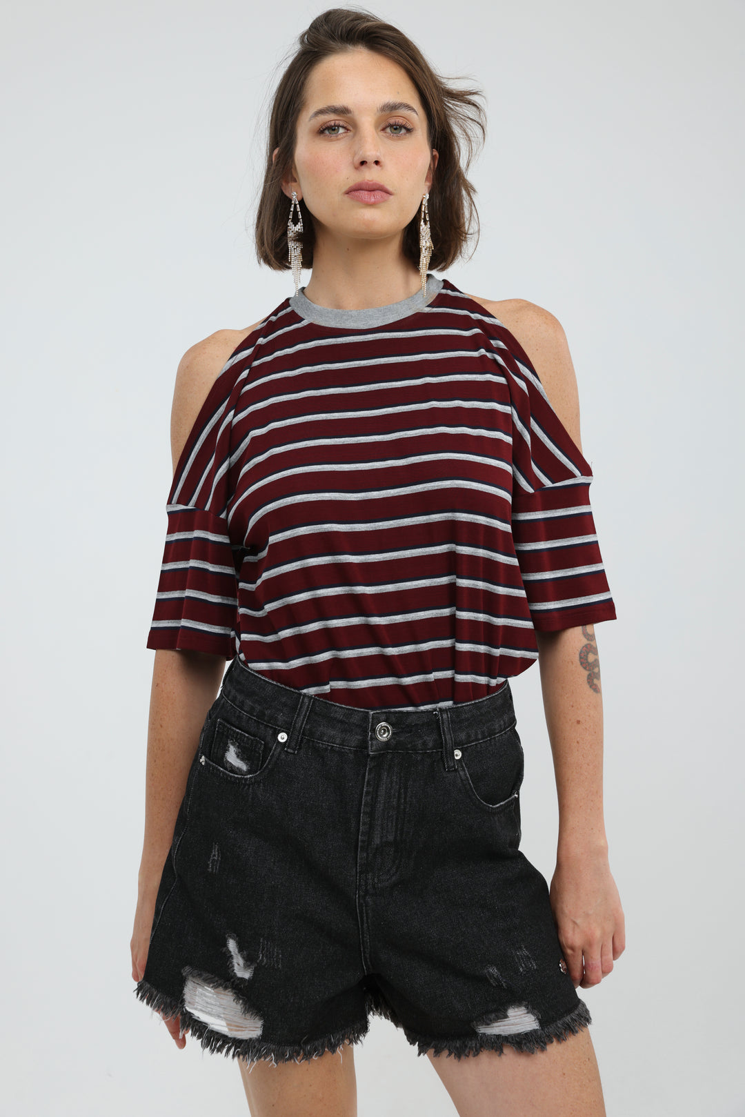 Dune Wine Striped T-Shirt