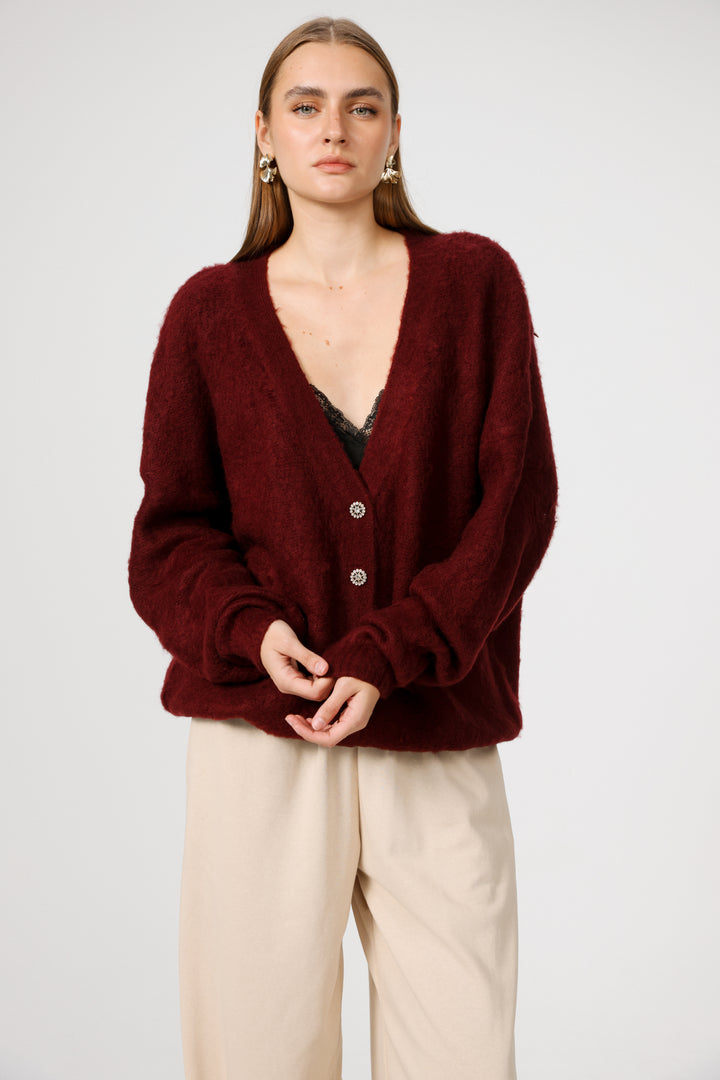 Diary Wine Cardigan