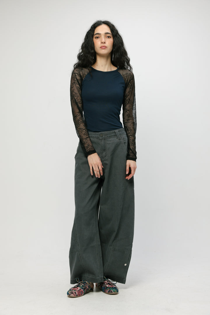 מכנסי ג'ינס אפורים לאישה Star 123 Grey Denim