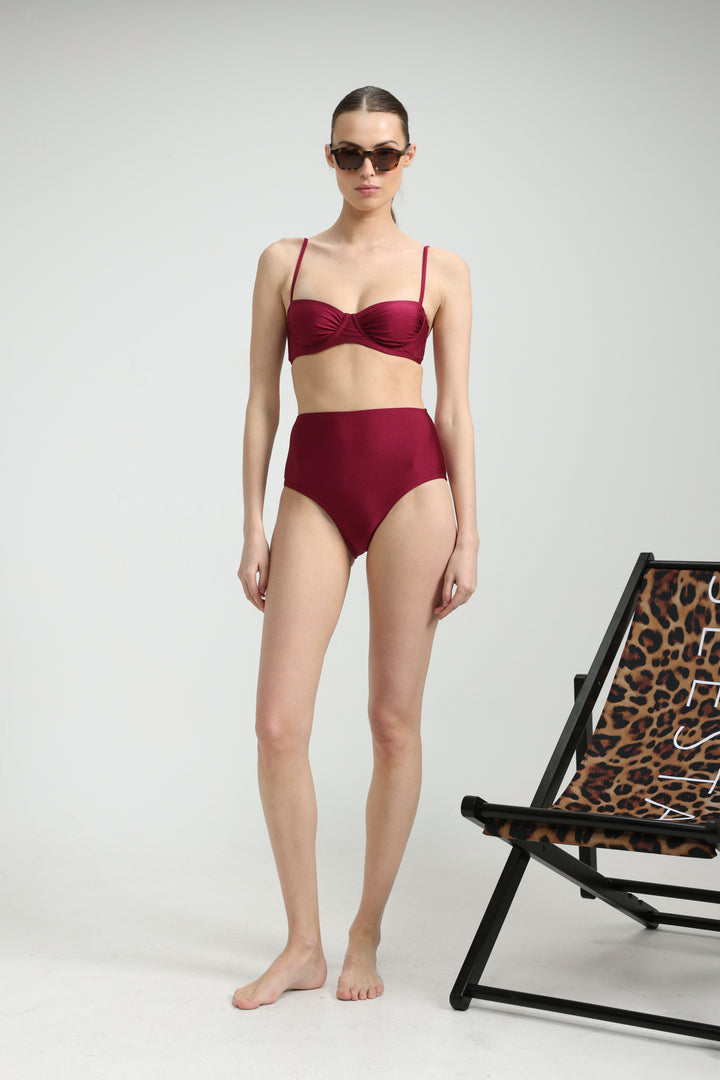Alpha Wine Bikini Bottoms