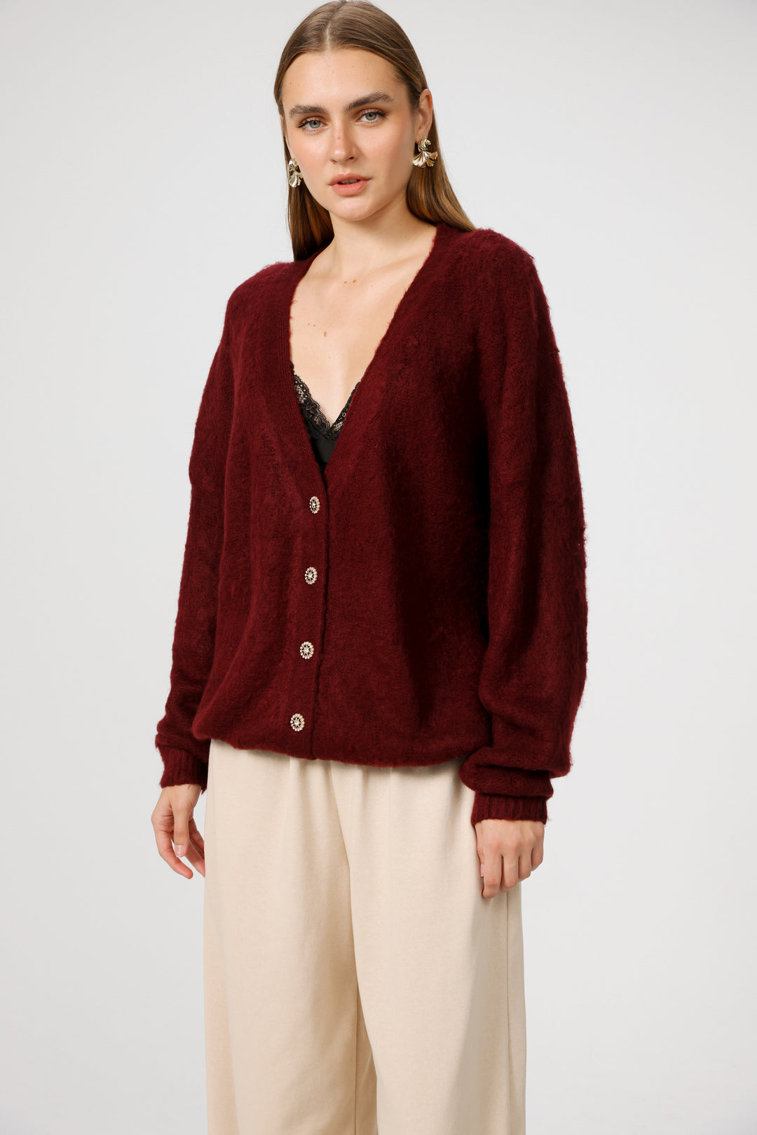Diary Wine Cardigan