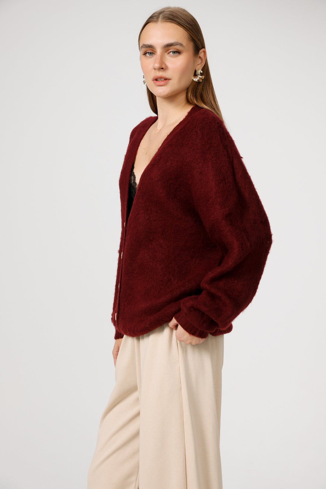 Diary Wine Cardigan
