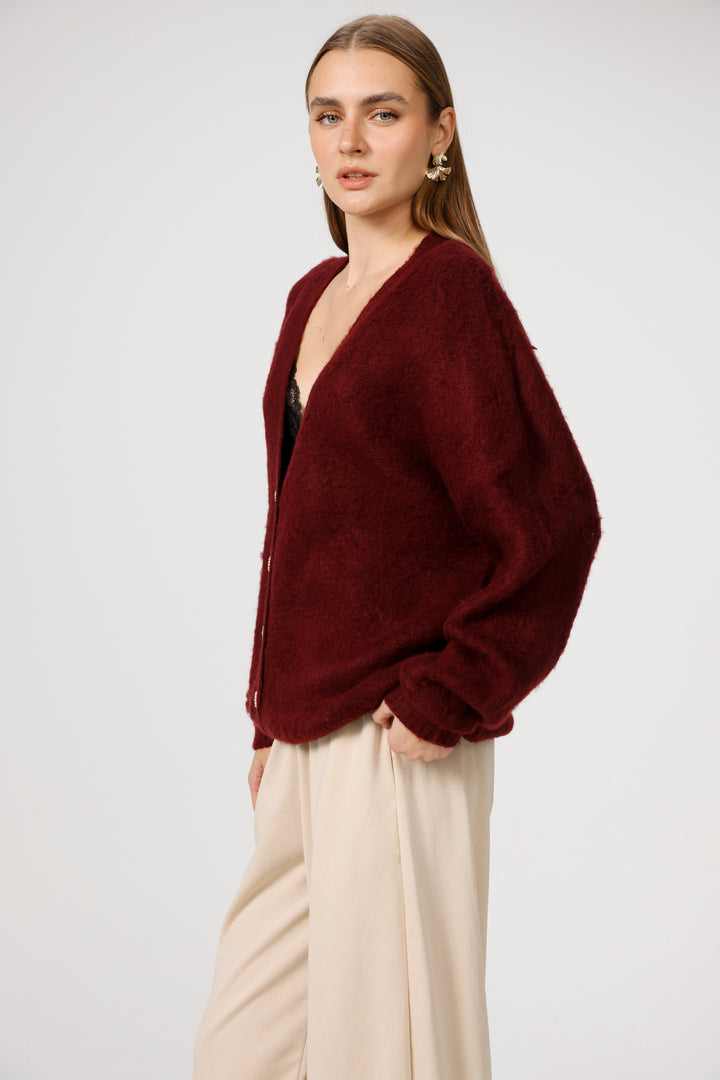 Diary Wine Cardigan