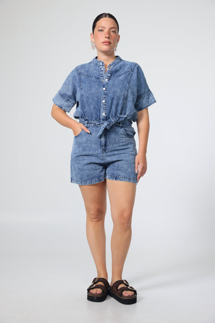 Star 805 Blue Denim Jumpsuit