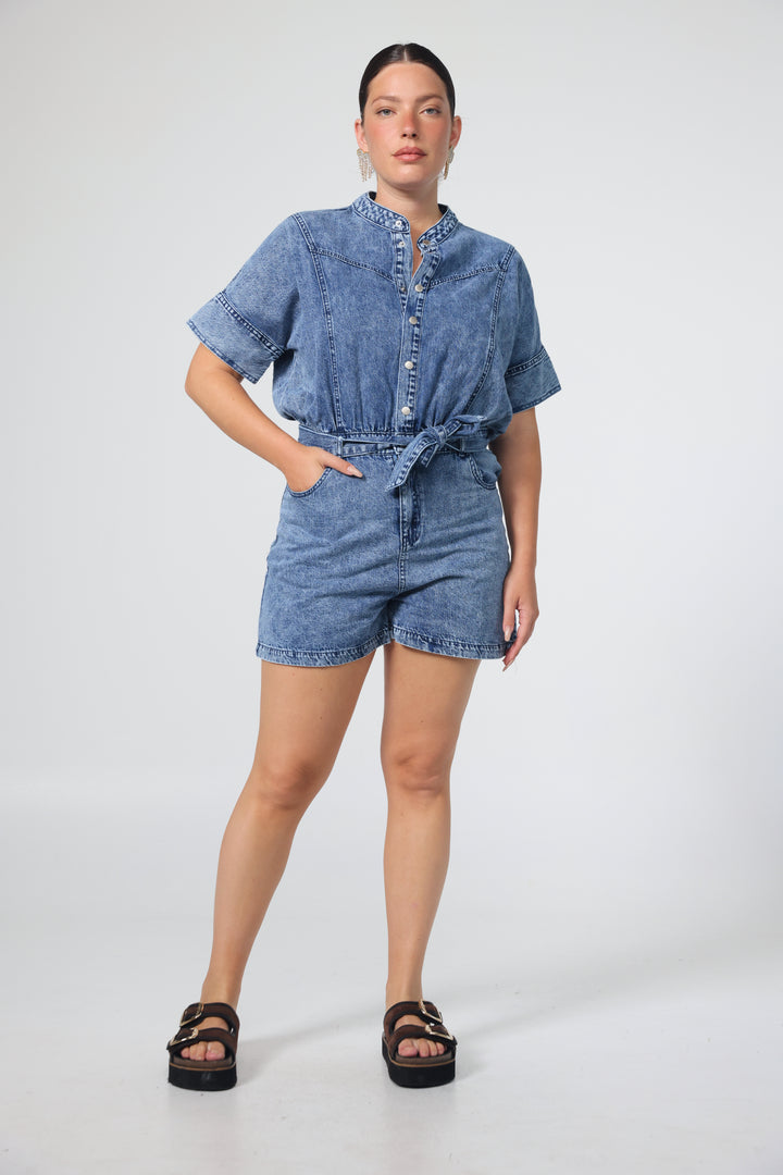 Star 805 Blue Denim Jumpsuit