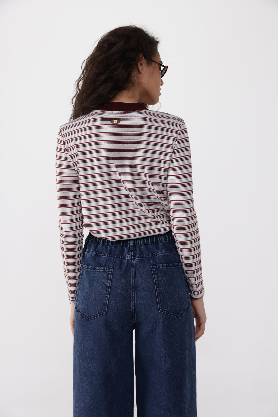 Rebasically Gray&Wine Stripes Shirt