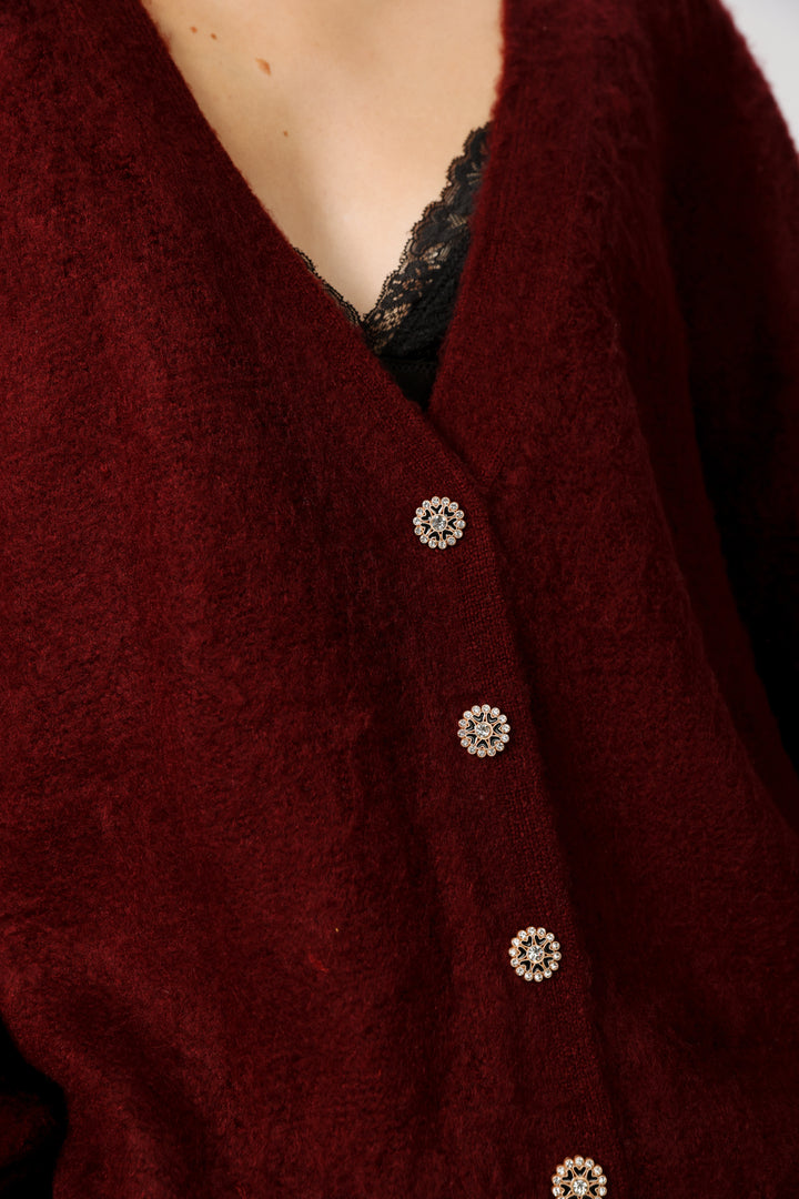 Diary Wine Cardigan