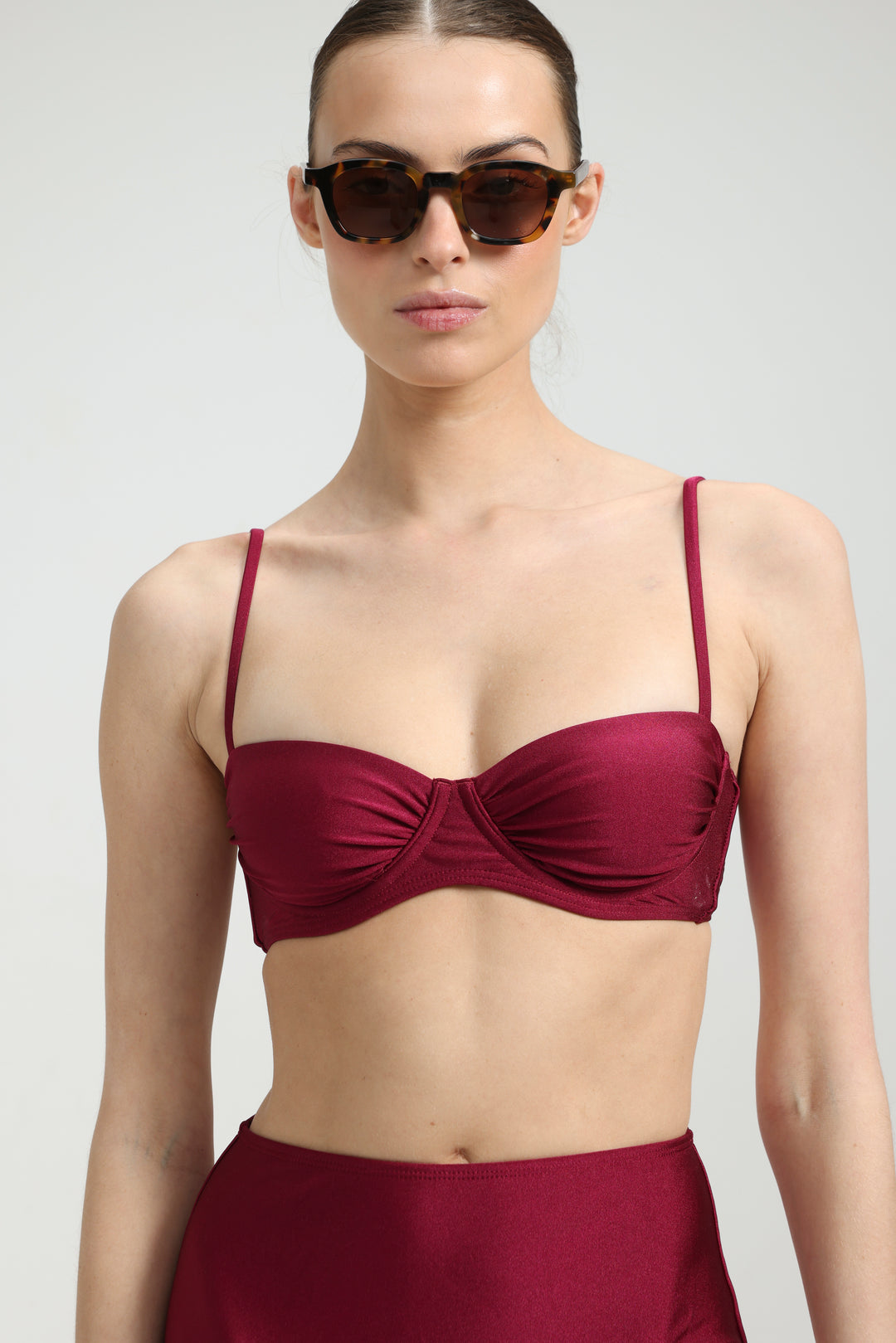 Romanticism Wine Bikini Top