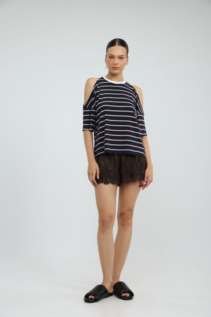 Dune Navy Striped T-Shirt