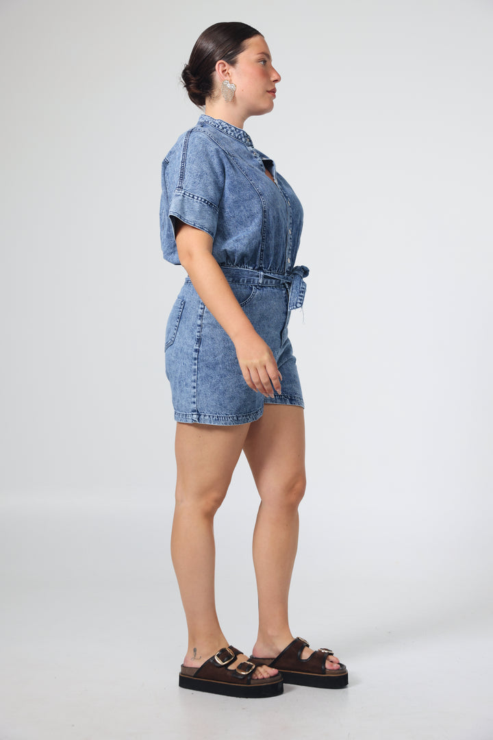 Star 805 Blue Denim Jumpsuit