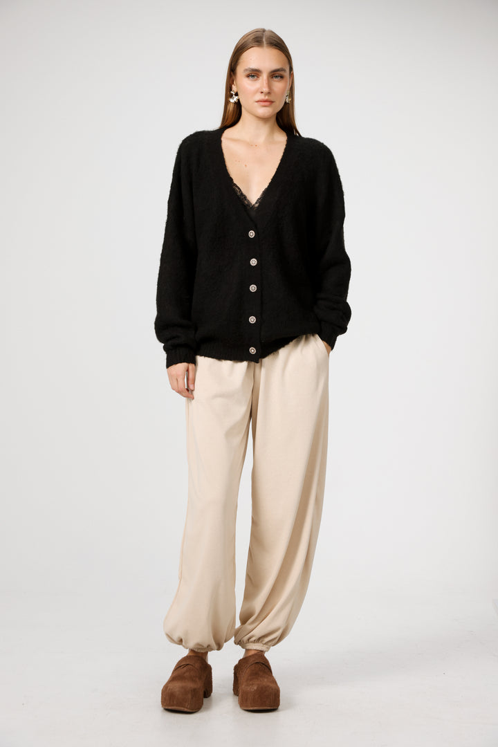 Diary Black Cardigan