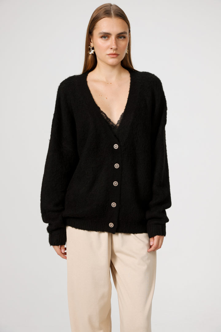 Diary Black Cardigan
