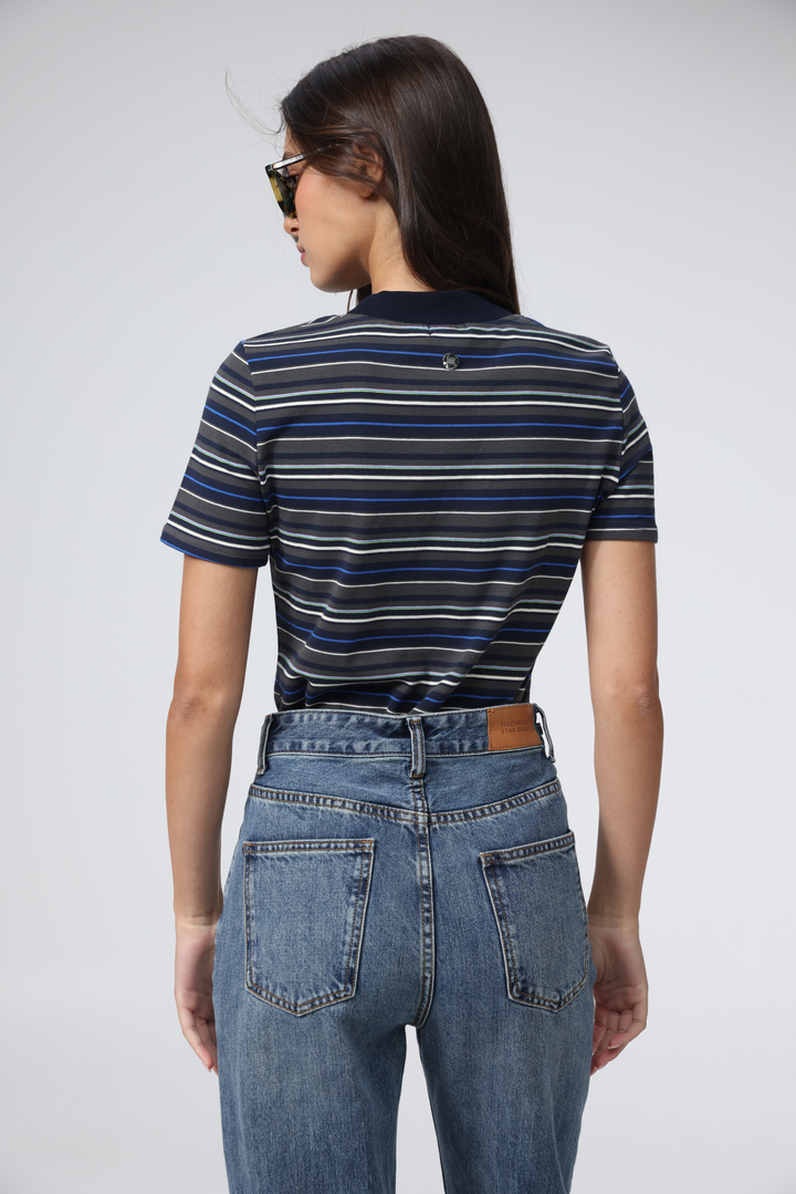 Rebasically Grey Stripes T-Shirt