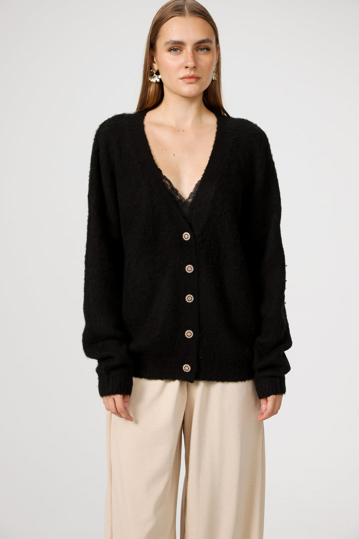 Diary Black Cardigan