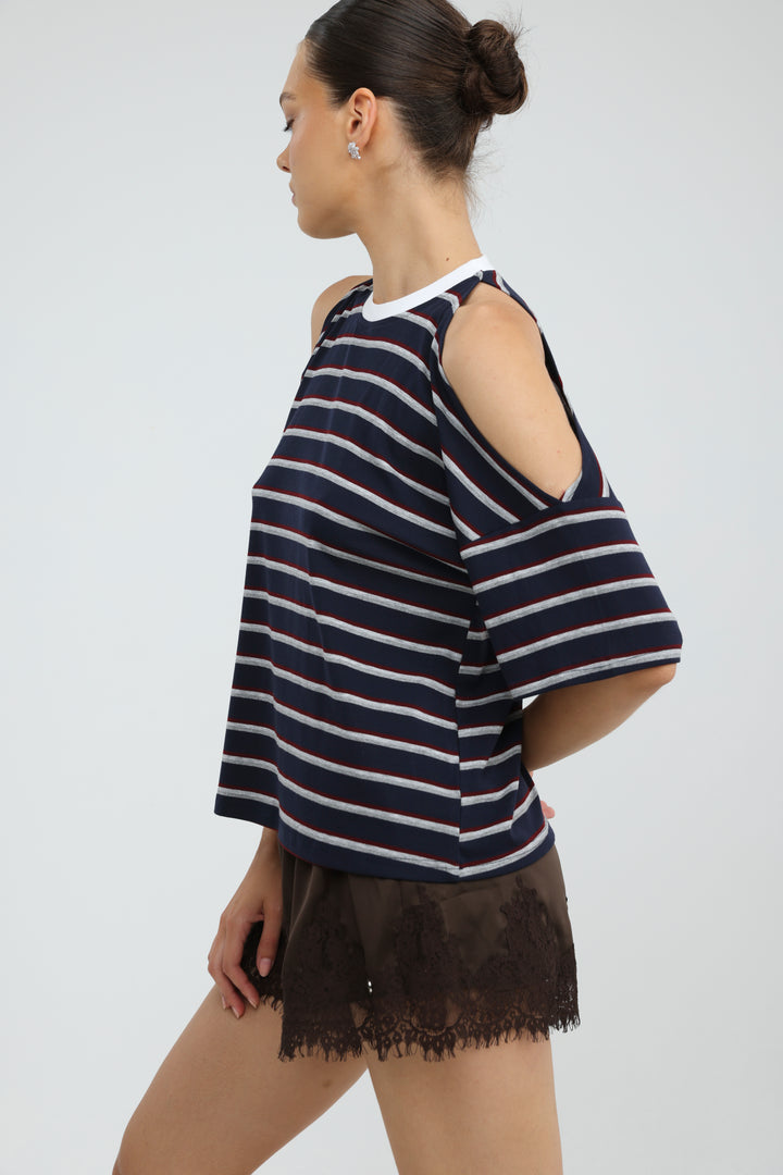 Dune Navy Striped T-Shirt