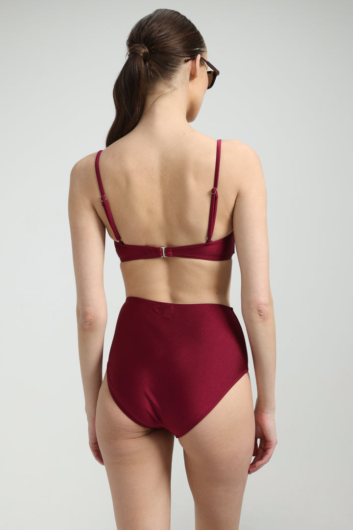 Romanticism Wine Bikini Top