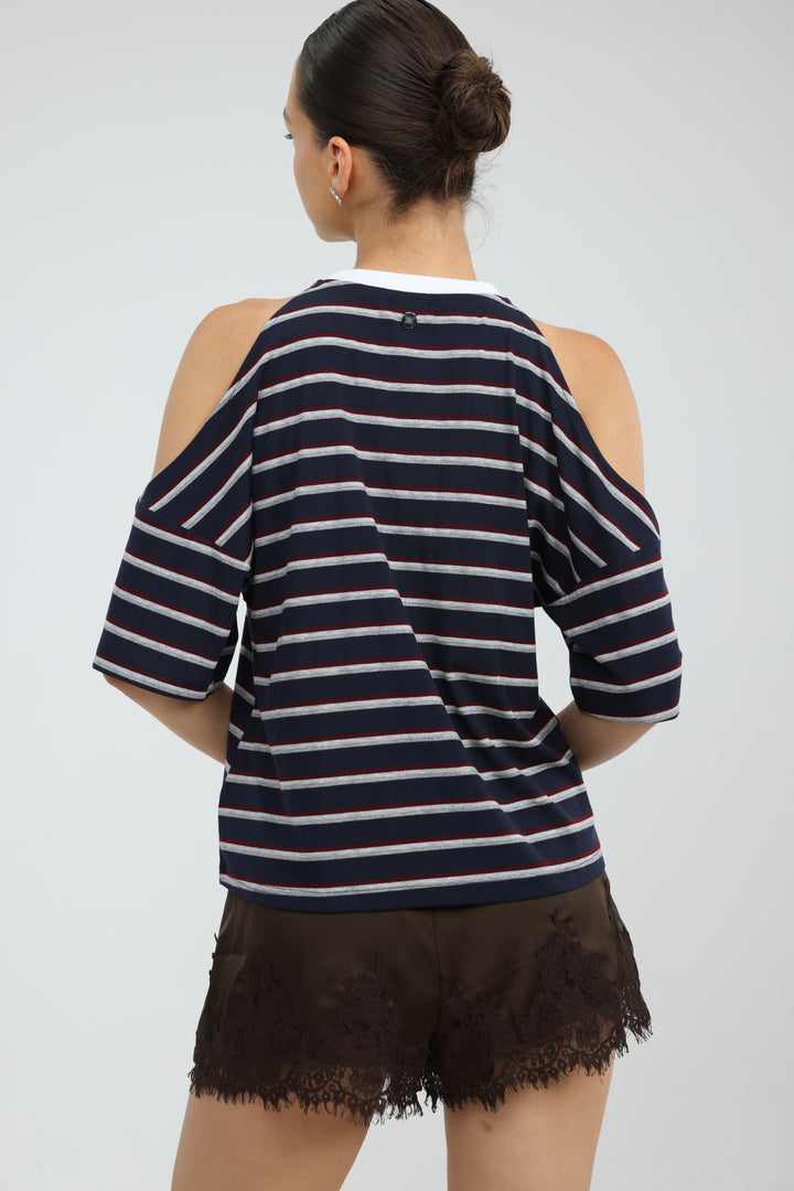 Dune Navy Striped T-Shirt