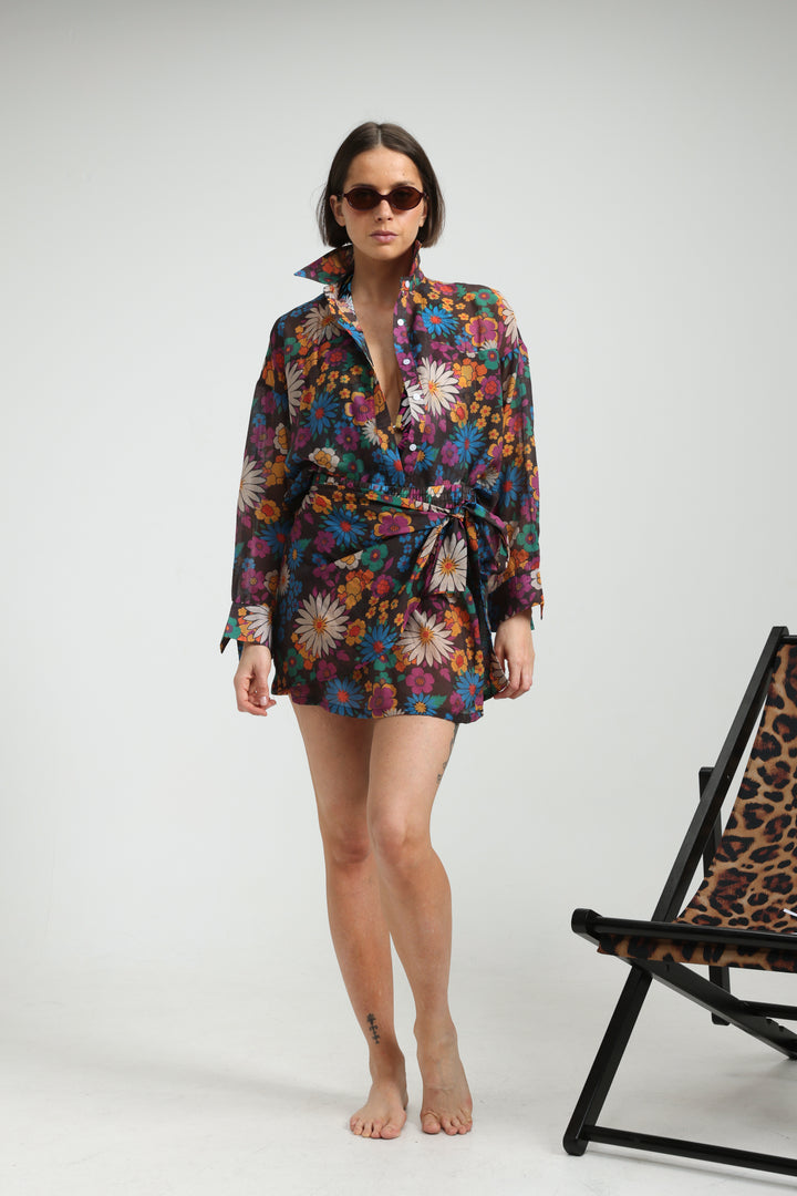 Fluid Floral Skirt