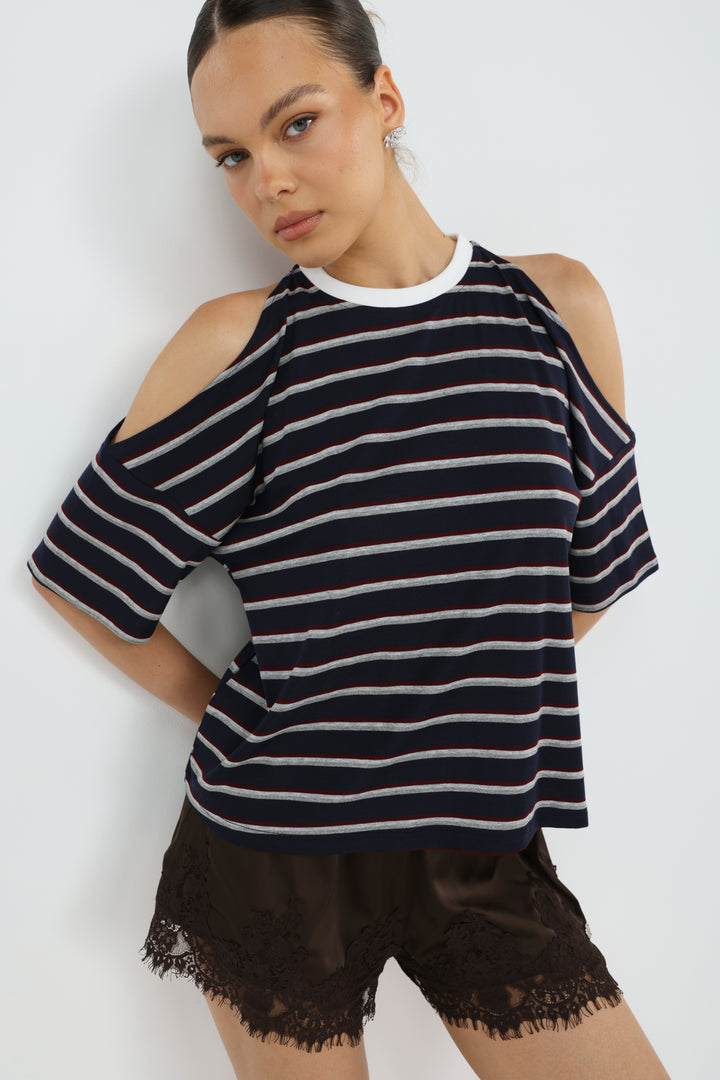 Dune Navy Striped T-Shirt