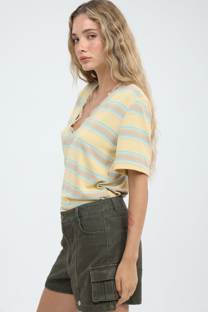 Mystery Yellow Striped T-Shirt