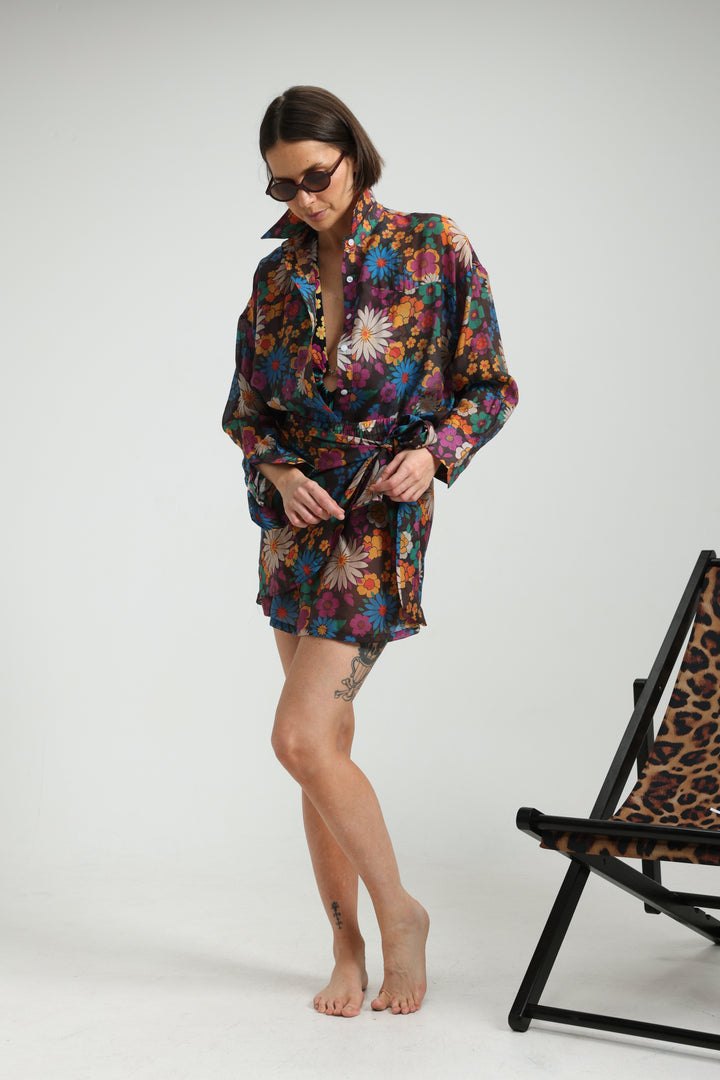 Fluid Floral Skirt