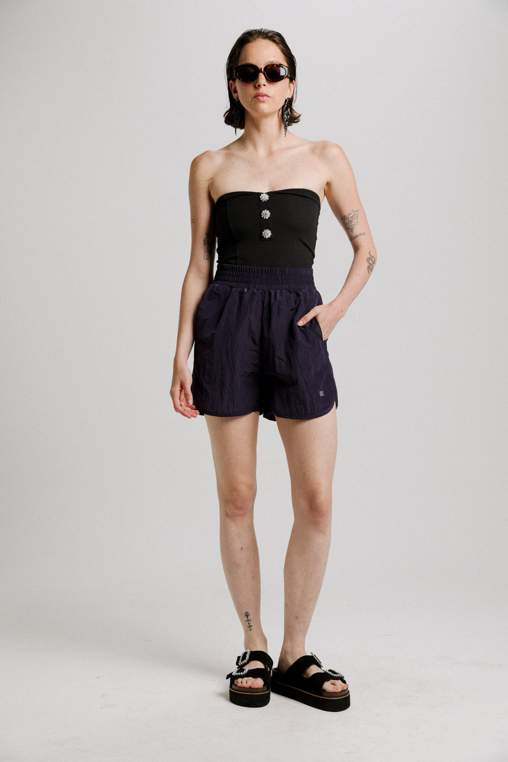 Charm Black Jeweled Strapless Top – SEESTARZ Charm Black Jeweled Strapless Top – SEESTARZ