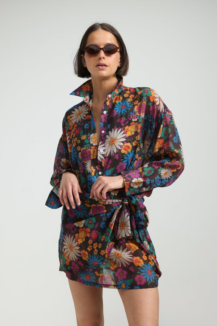 Fluid Floral Skirt