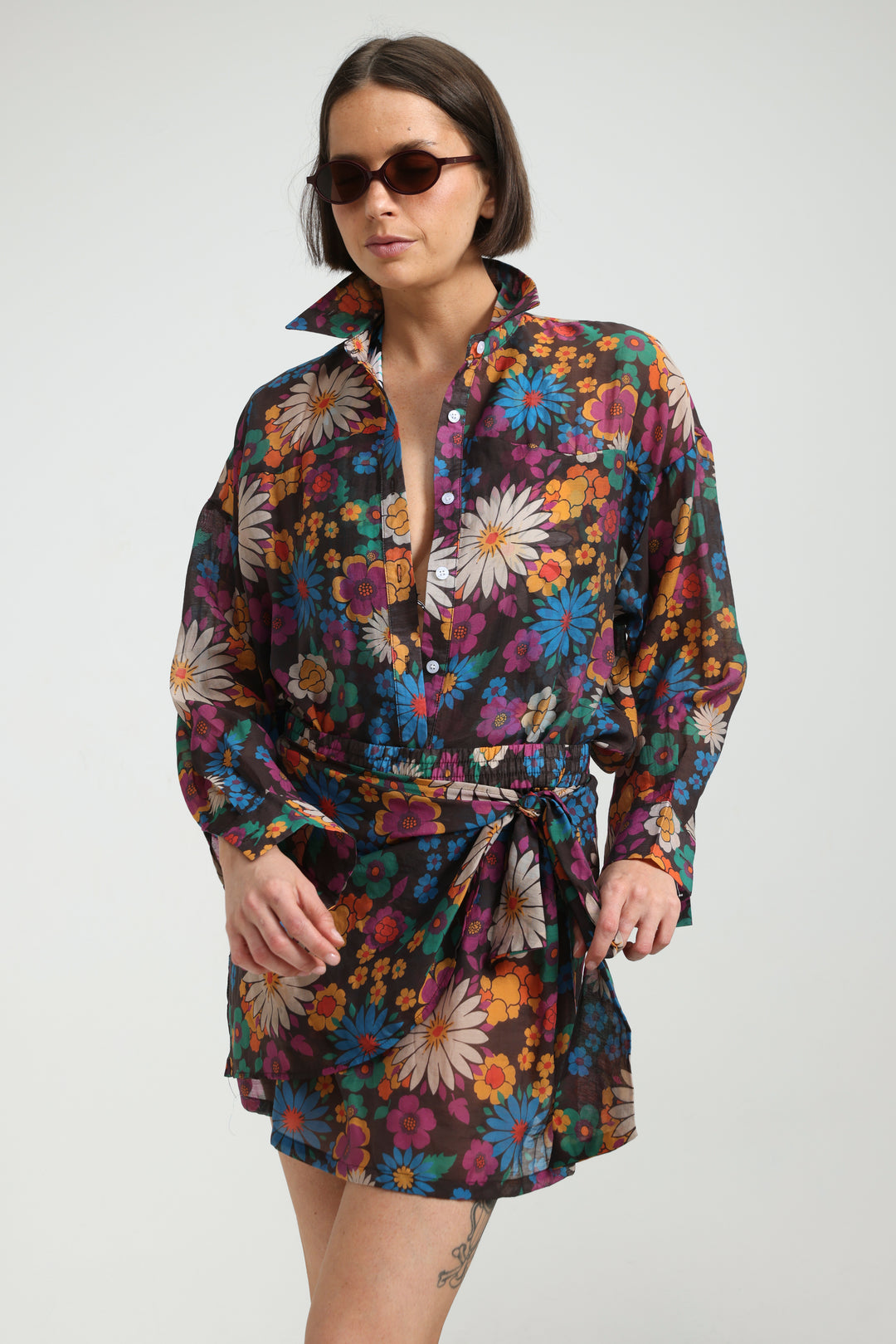 Fluid Floral Skirt